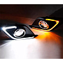  KEEN LED Daytime Running Light for Mazda 3 AXELA 2013-2016 Car DRL with Turn Signal Driving Head Lamp Fog Lamp Cover led