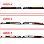   KEEN New 3 Functions Rear Bumper Light for Honda Civic 2021 2022 LED Brake Lamp with Dynamic Turn Signal Reflectors Taillight