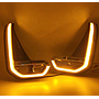   KEEN Auto Daytime Running Light for Toyota Hilux Revo 2020-2021 LED DRL Yellow Turn Signal 12V Fog Light Cover LED