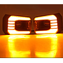   KEEN New 12V Led Car Specific Daytime Running Light For 2020 2021 HILUX ROCCO DRL White With Amber FlowTurn Signal Light