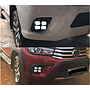  KEEN 12V Car LED DRL For 2016-2018 Toyota Hilux Revo Daytime Running Light Turning Headlight Fog Lamp Cover led