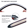   KEEN 12V Universal Car White Scan Flexible Led DRL Headlight Strip Flow Turn Signal Fog Lamp Daytime Running Light Accessories