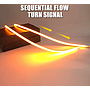  KEEN 60cm RGB Color Chasing Flexible DRL led Strip Remote Control Sequential Amber Turn Signal Daytime Running Light