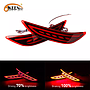  KEEN good quality 8W 12V led rear bumper tail light car strip warning brake stop lighting for Honda City 2015-2016