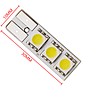 KEEN 12V T10 Led Parking light W5W 194 5050 3SMD Interior Canbus Led Bulb Auto License Plate Lamp Car Clearance Lights