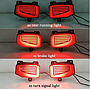 KEEN 12V LED Bumper Light For Jeep Gladiator 2019-2022 Tail Lamp Brake Light Dynamic Turn Signal Reflector Rear Fog Lam 