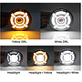  KEEN 7 Inch LED Halo Ring Headlight For JEEP Wran-gler Round Work Light Off Road Truck 4x4 Spotlight