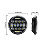 KEEN High Power 75W 4x4 Truck Jeep RV 12V-24V LED Work Light With Hi/Low Beam 7 Inch Led Headlight For Wrangler Fog Lamp