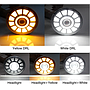 KEEN 7 inch Round Led Headlamp for Motorcycle Jeep Wrangler Angel Eye Hi/Lo Beam Offroad Headlamp DRL Turn Signal Light