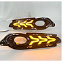  KEEN Car Led Daytime Running Light for Honda Vezel HRV HR-V 2015 2016 2017 2018 DRL with Turn Signal Fog Lamp Cover Head Lights