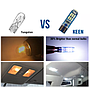 KEEN 12V Car LED T10 3014 15smd W5W Silicone Light Bulb Auto Interior Reading Lamp Clearance Lights White 6000K