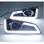  KEEN For 2015 2016 City 12V Car Led DRL Daytime Running Lights with 6000K white and amber turn signal fog lamp cover