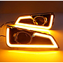  KEEN For 2015 2016 City 12V Car Led DRL Daytime Running Lights with 6000K white and amber turn signal fog lamp cover