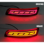  KEEN LED Rear Bumper Reflectors Tail Light for 2014-2018 Toyota Corolla Lexus GS250/350/450H/ES250/ ES300/ES350