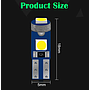 KEEN 12V T5 Led Bulb 3SMD 3030 Chips Car Dashboard Instrument Panel Lamp Warming Indicator Wedge Interior Light