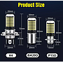   KEEN 12V Motorcycle Headlight Fog Light Bulb H4 BA20D P15D LED 144SMD 3014 Led Motor Motorbike Brake Lights
