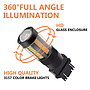 KEEN Dual Colors LED 1156 1157 Light Bulb 4014 66smd BA15S BAU15D T20 7440 7443 T25 Car Rear Switchback Brake Turn Signal Lamp