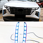 KEEN Newest Car Daytime Running Light for 2022 Hyundai Tucson LED DRL with Flow Turning Driving Fog Lamp Cover LED Headlight