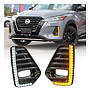 KEEN Car DRL for Nissan Kicks 2021 2022 LED Daytime Running Lights with Streamer Turn Signal Driving Fog Lamp