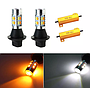KEEN Dual Color 1156 LED Canbus Turn Signal Lights BA15S BAY15S T20 5630 20smd 7440 W21W PY21W P21W 3156 DRL Turning Lamp
