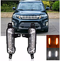 KEEN Car LED DRL for Suzuki Vitara 2016 Daytime Running Lights with Amber Turn Signal Auto Headlight Driving Fog Light
