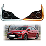 KEEN 12 Car LED DRL for Toyota Corolla X 2021 2022 2023 Fog Lamp Cover Lamp Daytime Running Lights Flow Turn Signal Light
