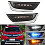 KEEN Car LED DRL for Honda CR-V CRV 2017 2018 2019 Daytime Running Light Streamer Turn Signal Driving Fog Lamp