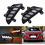 KEEN Wholesale Daylight LED for Mazda 3 AXELA Car LED DRL Driving Fog Lamp Yellow Flowing Turn Signal Lights Head Lights
