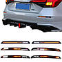 KEEN New 3 Functions Rear Bumper Light for Honda Civic 2021 2022 LED Brake Lamp with Dynamic Turn Signal Reflectors Taillight