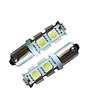 KEEN 12V LED BA9S 5050 9SMD T4W Wedge Side Clearance Lamp Auto Roof Reading Lights H5W License Plate light