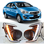 KEEN Waterproof 12V LED DRL for Mitsubishi Attrage 2012 -2015 Daytime Running Light Fog Lamp Cover LED