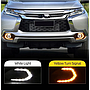 KEEN DC12V LED For Car 2015 2016 2017 Mitsubishi Pajero DRL LED Daytime Running Lights Fog Lamp Cover Accessories Bulb