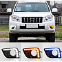 KEEN 3 Functions Headlight Daytime Running Light for Toyota Land Cruiser FJ150 Prado 2013-2014 DRL Driving Fog Light Flow Turn