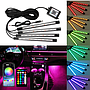 KEEN  New 36/48/72 leds Car Foot Ambient Light App RF Control RGB Auto Interior Decorative Atmosphere Lights 4pc/set