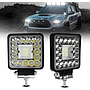 KEEN led 4 inch 123W LED Work Light Bar Offroad 4X4 Spotlight Flood Lamp For Car SUV ATV Truck Trailer Square Headlights