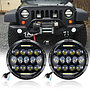 KEEN High Power 75W 4x4 Truck Jeep RV 12V-24V LED Work Light With Hi/Low Beam 7 Inch Led Headlight For Wrangler Fog Lamp