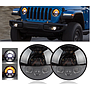 KEEN 7 inch Hi/Lo Beam led Headlight for Jeep Wrangler Offroad Harley Angel Eye Headlamp led DRL Amber Turn Signal Lamp 12-80v