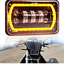 KEEN 4X6 Inch 12-80V Amber Turn Signal LED Headlight for Motorcycle Car Jeep Offroad DRL Work Light Hi/Lo Beam Headlight
