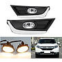 KEEN 12V Waterproof DRL for Honda CRV 2014-2016 LED Daytime Running Light With Amber Turn Signal Car Fog Lamp