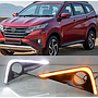 KEEN 12V Daytime Running Light for Toyota Rush 2019 2020 LED Fog Light White and Yellow DRL Auto turning