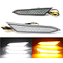 KEEN NEW 12V LED Car for Toyota Rush 2019 2020 DRL Daytime Running Fog light Lamp cover white flow amber turn signal