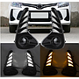 KEEN Hotselling Car LED DRL Daytime Running Light With Yellow Turn Signal Function Fog Lamp For Toyota vios 2020 2021