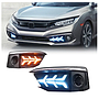 KEEN 12V LED Daytime Running Lights for Honda Civic 10th 2019-2020 DRL Sequential Turning Driving Fog Lamp Head Light