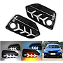 KEEN Hot Sale DRL for 2019 2020 Honda Civic Hatchback Daylight Fog Light Cover led Flow Turning Head Lamp